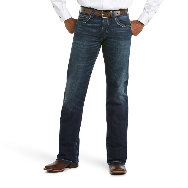 Ariat M5 Slim Stretch Coltrane Stackable Straight Leg - Miesten TummanSininen Farkut ( IYFQHO-278 )